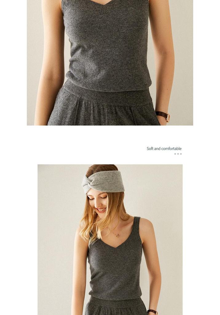 Women's 100% Pure Cashmere Cable Knit Wide Headband for Autumn/Winter