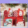 Charming Red Christmas Mailbox Decorative Metal Gift Box For Festive Candy Storage