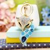 Cute Owl Crystal Rhinestones Crsytal Car Bag Keys Exquisite Pendant Cartoon Trendy Animal Key Chains Bag Charm