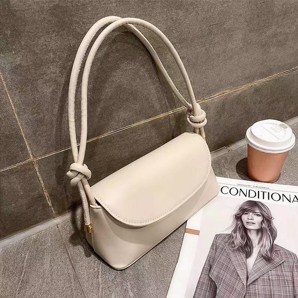 NEW Lady Fashion Simple French one-shoulder Crossbody solid color fashion Underarm Pu Leather small square bag