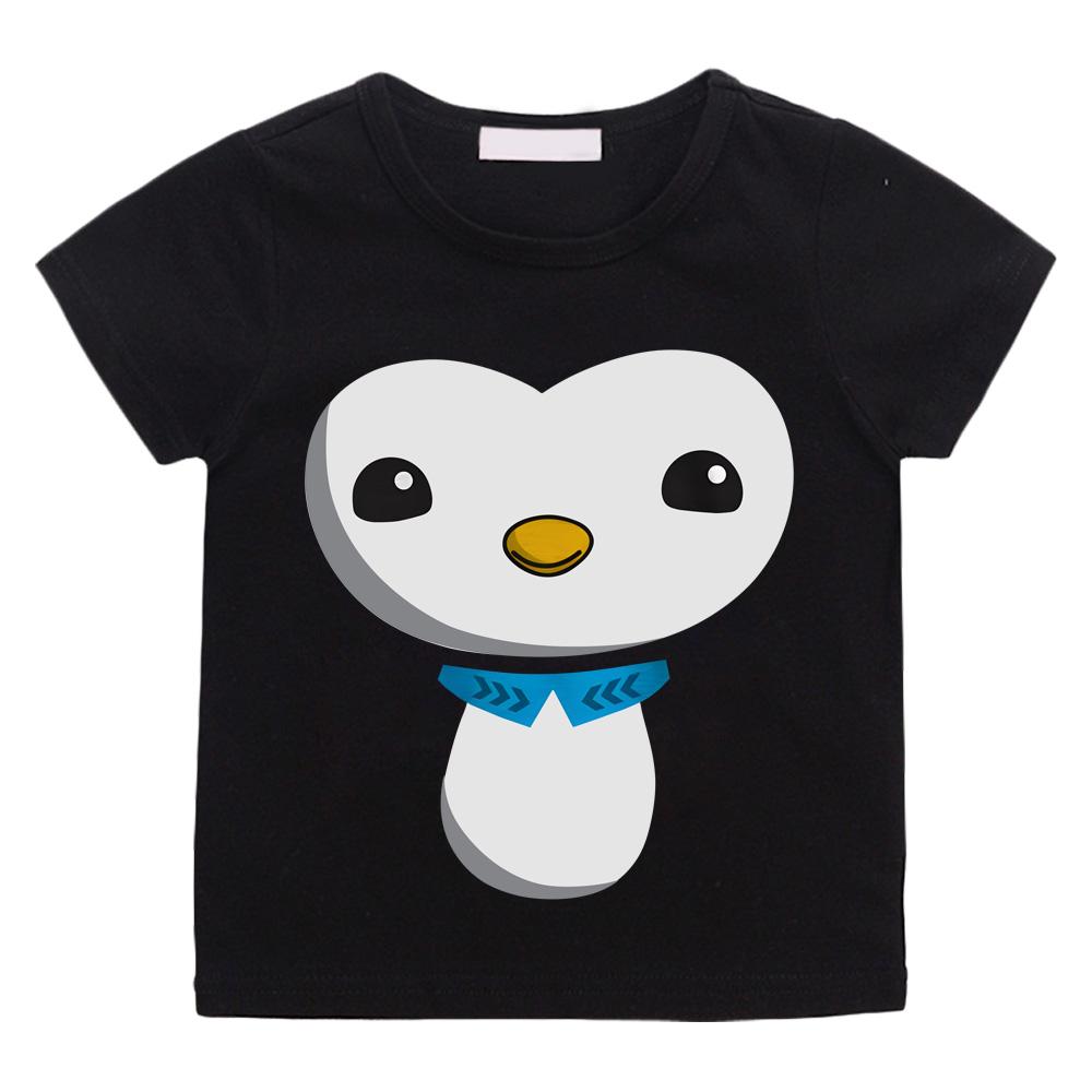 The Octonauts Kawaii Penguin Print T-shirts Cartoon Manga Cotton Short Sleeve Boys/Girls T Shirt Teens Cartoon Print Streetwear