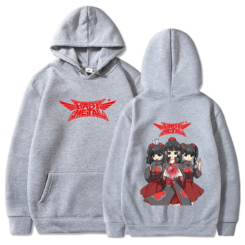 Baby Metal Hoodies Men Fashion Anime Printed Long Sleeve Sweatshirts Women Casual Streetwear Hoody Pullovers Sudaderas
