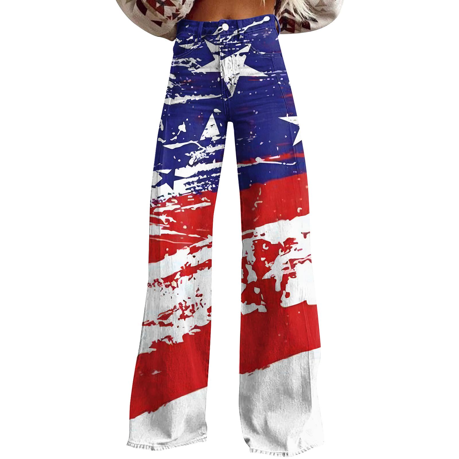 

Широкие расклешенные джинсы для женщин с карманами, мешковатые брюки с винтажным цветочным принтом и высокой талией, свободные брюки XXL