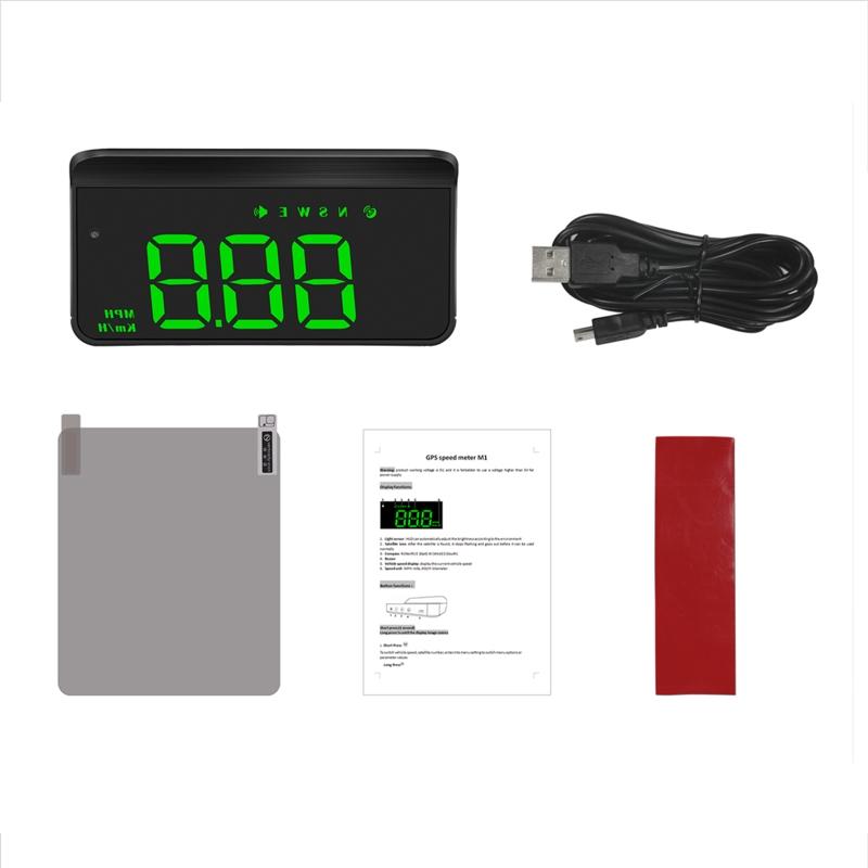 

OBD GPS Автомобиль Грузовик Универсальный проекционный дисплей на лобовое стекло HUD-LED проектор Сигнализация скорости Спидометр Система предупреждения о превышении скорости 1