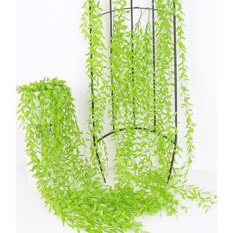 1pc Artificial Plant Ivy Red Green Willow Vine Home Decoration Garden Leaf Vine Party Hanging Decoration Fake Flower