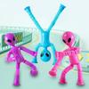 Cartoon Aliens Telescopic Tube Toy with Suction Cup Stress Relief Bendable