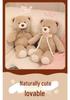Adorable Ribbon Teddy Bear Plush Toy - Soft Hugging Pillow for Girls