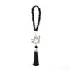 Cross Border Fashion Middle East Single-Sided Acrylic Large Reusable Durable Flashing Car Pendant Classic Tassel Keychain