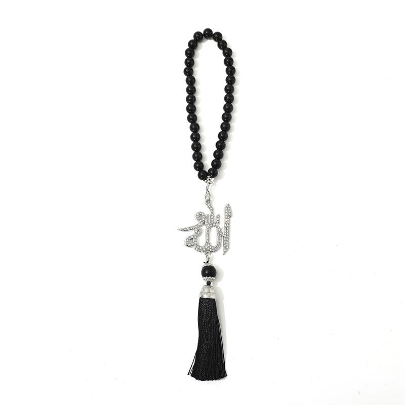 Cross Border Fashion Middle East Single-Sided Acrylic Large Reusable Durable Flashing Car Pendant Classic Tassel Keychain