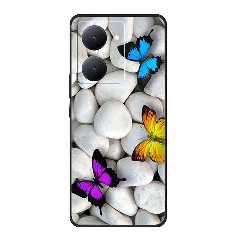 For VIVO Y36 Y78m Y27 5G Case Animals Soft Silicone Back Cover Phone Cases for VIVO Y27 5G VIVOY36 5G 6.64" Cool Wolf Cat Fundas