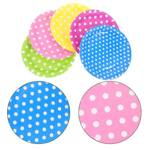 DECHOUS Disposable Paper Plates, 7-inch Dessert and Cake Plates, Paper Plates, Paper Trays, Perfect for Christmas, Parties, and Birthdays (60-Pack, Ra