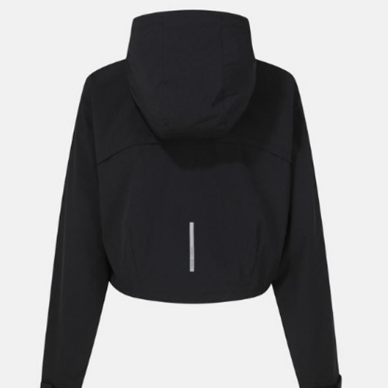 DeScent Women S Running Crop Cover Up Jacket B1 Sq222rwb47 Blk0