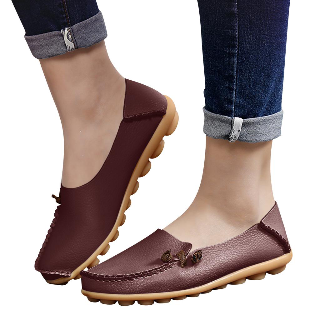 Orthopädische Loafer Schuhe Für Damen Orthopädische Leder Loafer Business Schuhe Für Damen Leichte Flats Lässiger Komfort - Gehschuhe Mit Blume