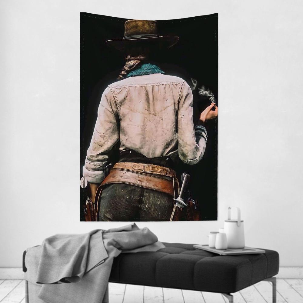 Rdr2 Sadie Adler Arazzo Decorazione Stanza Panno da Parete Sfondo Appeso per Feste Decorazione Stanza Stanza dei Bambini