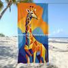 Geometrisches Giraffenmuster Strandtuch Gemustert Sonnenschutz Und Winddicht Geeignet Für Schwimmbad Camping Reisen