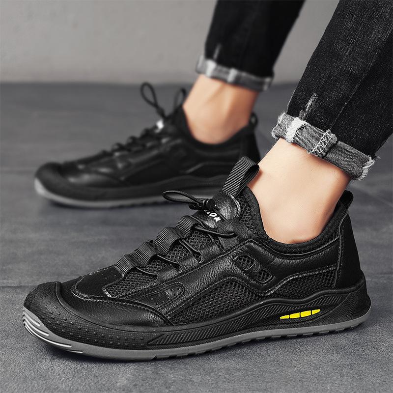 

New bag head sandals men s shoes are breathable and lightweight in summer, one-pedal hole shoes, creek walking, wading, lazy beach shoes 39 чёрный