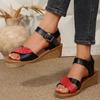 Fashion 2025 Fashion Open Toe Women's Sandals Summer Casual Plus Size Color Matching New Comfortable Best Seller Light Wedge Sandals