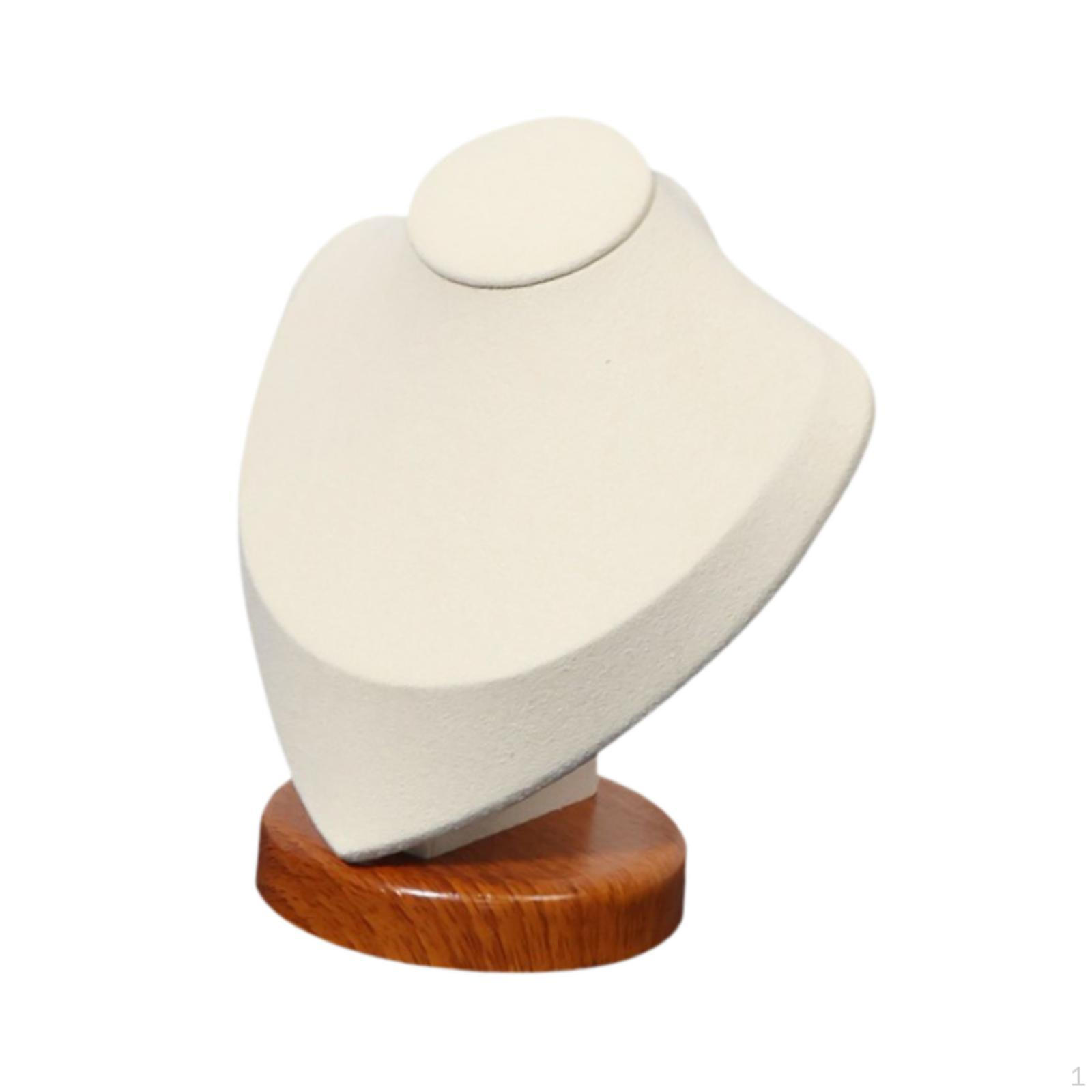 

Display Stand for Necklaces with Mannequin Model and Storage Beige and Low