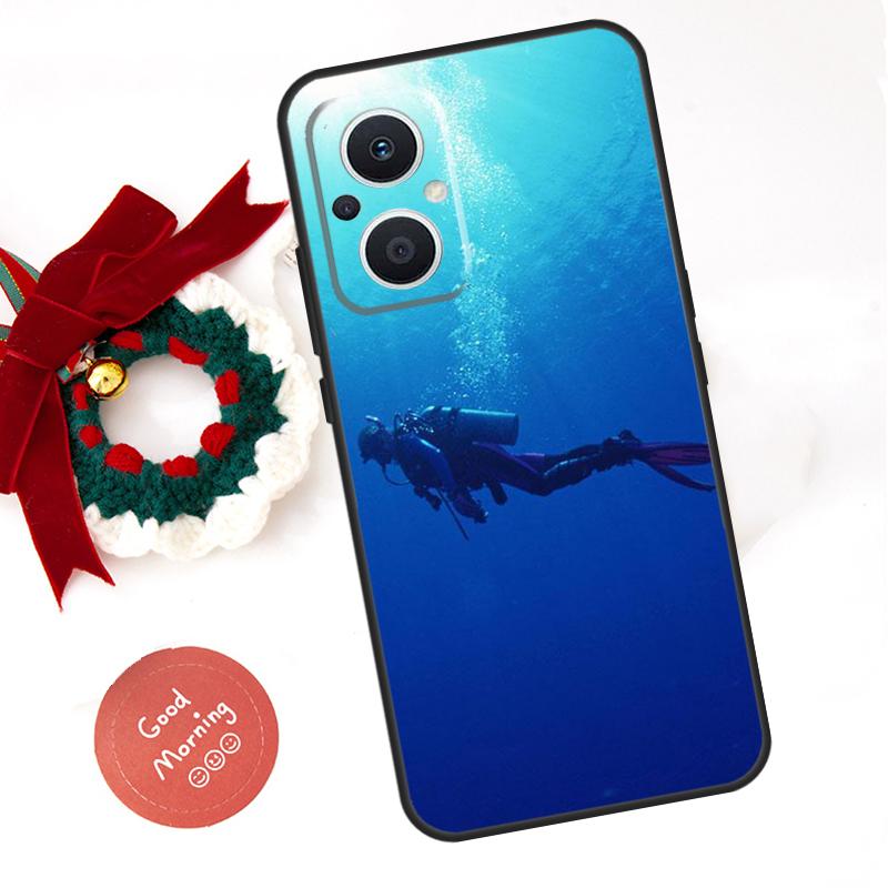 Scuba Diving Diver Funda For OPPO Reno 10 11 12 13 14 Pro 11F 12F 13F 14F 7 8 Lite OPPO Find X8 X6 X9 Pro Case OPPO Reno13