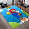 Super Mario Chibi Version Anti-Slip Floor Mat, Rectangular Carpet for Home Game Room & Living Space