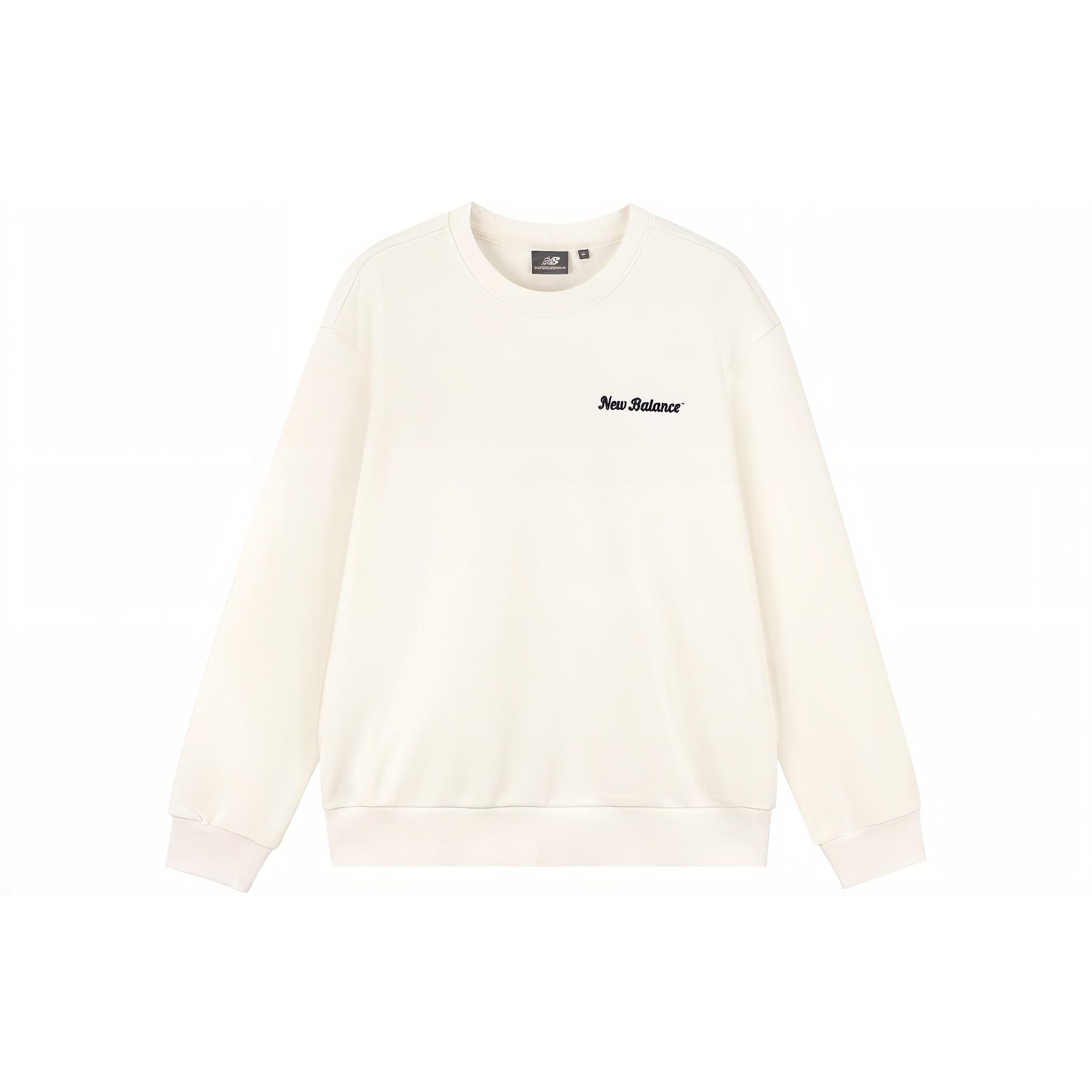 New Balance Lifestyle Pullover Asia Sizing  White Black  Unisex 5CD38141-IV XXL