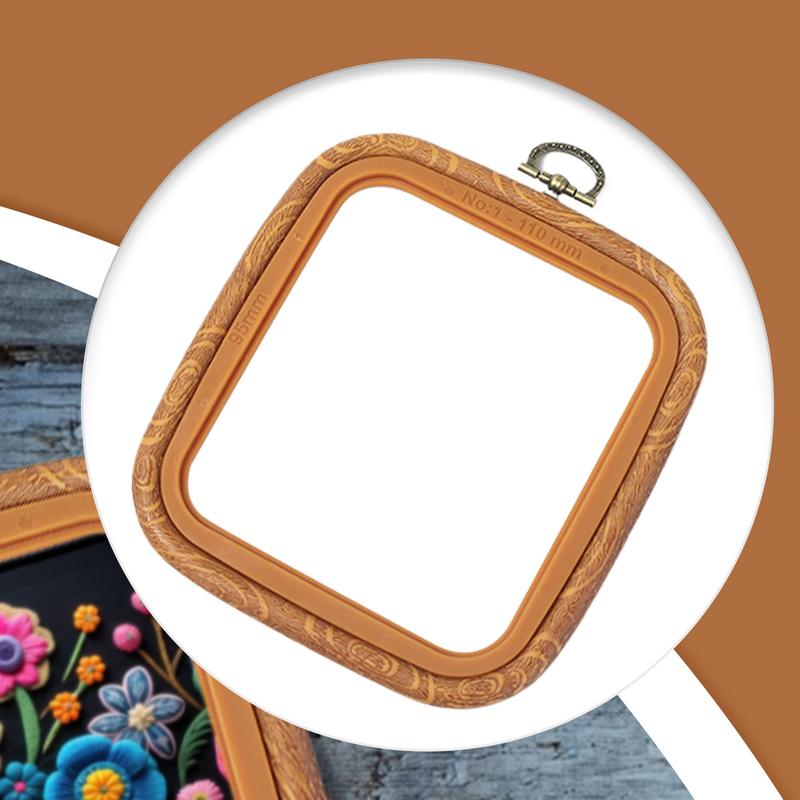 Embroidery Hoop Frame Large Embroidery Hoop Square Embroidery Frame Round Quilting Supplies Retro Needlepoint Hoop Ring For