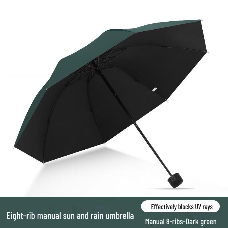 Xinyuxuan Темно-зеленый ручной складной зонт, 5 шт.
