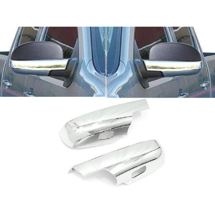 Chrome Lower Half Mirror Covers Compatible with 2007-2013 Silverado & Sierra 1500, 2007-2014 Silverado & Sierra 2500HD-3500HD, Tahoe, Yukon, Suburban