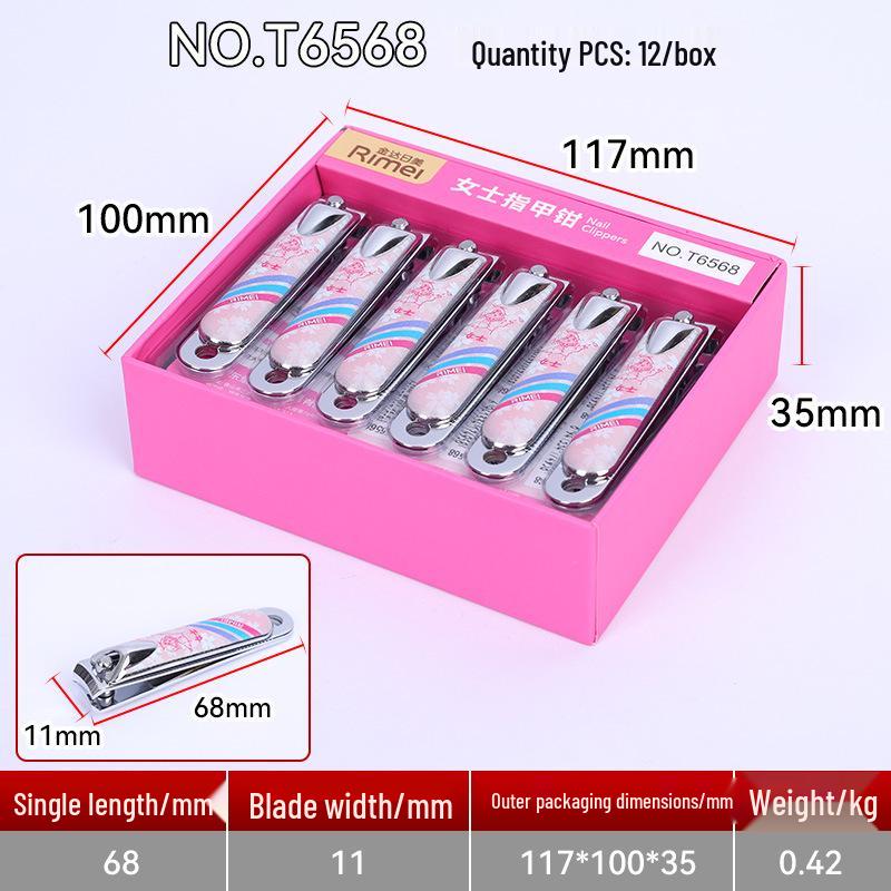 Jindamei Three-Color Carbon Steel Flat-Edge Nail Clippers for Adult Manicure