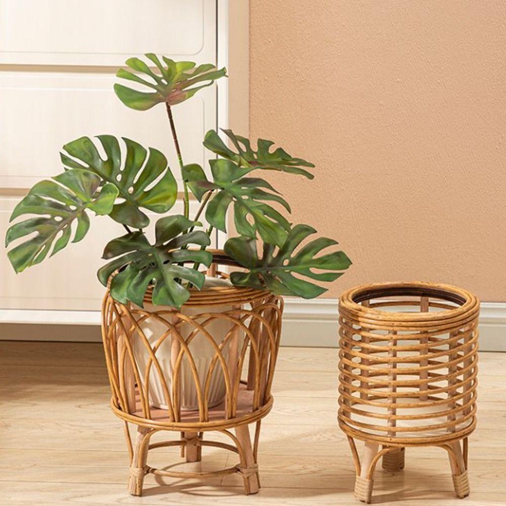 With Legs Flower Stand Plaited Flower Pot Shelf High Value Flower Basket