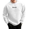 Felpe con cappuccio da uomo con stampa a lettere, tinta unita, a maniche lunghe, per allenamento all'aperto, fitness, casual, sportive