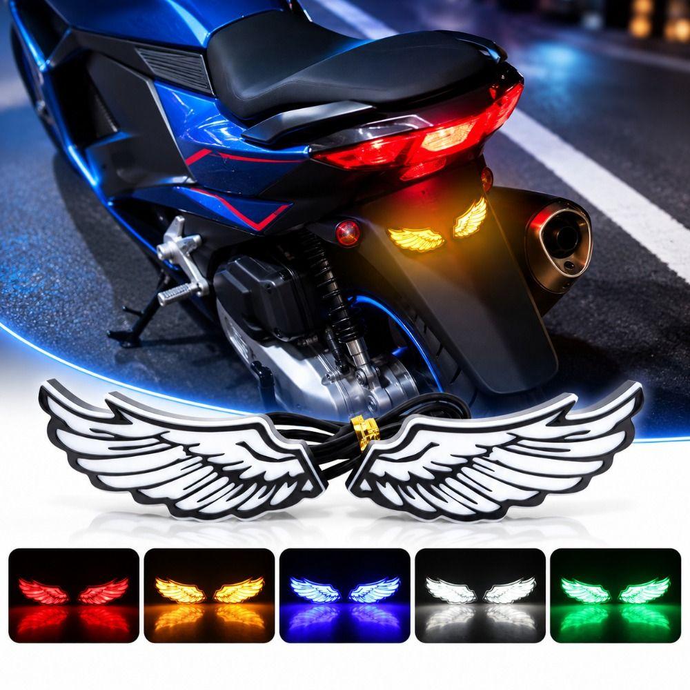 Flashing Motorcycle Angel Wing High Bright Motorcycle Signal Light Motorcycle Tail Lamp Motorcycle