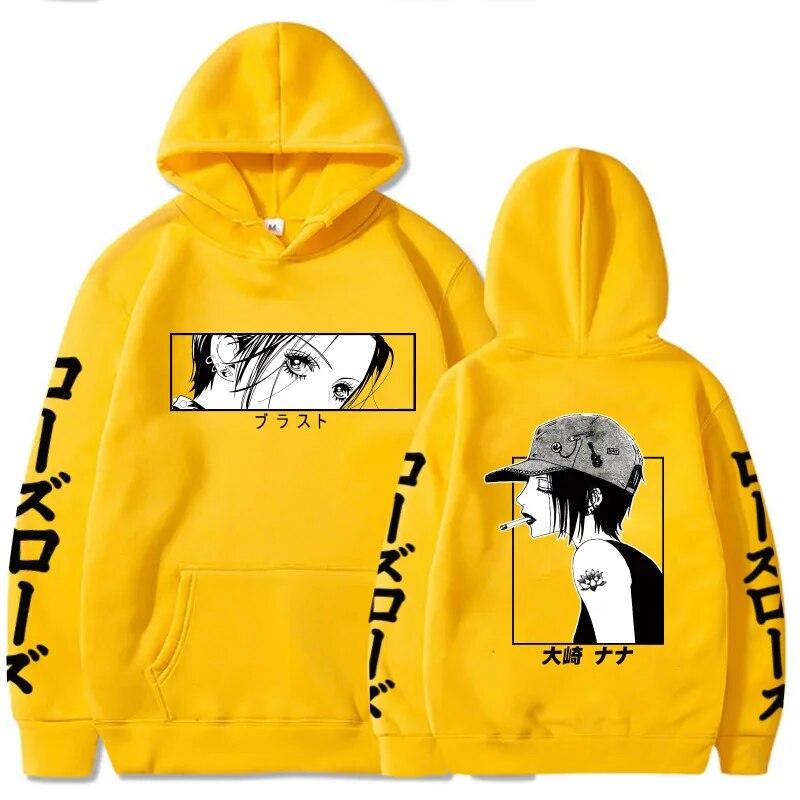 New Japanese Anime Hoodies Nana Osaki Graphic Printed Unisex Women Hoodie Streetwear Sweatshirts Harajuku Pullovers Unisex Clothing
