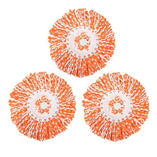 3Pcs Spin Mop Heads Replacement Super Soft Highly Absorbent Universal Easy To Replace Floor Cleaning Mop Head Refill Accessories