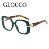 Elegant Green Square Reading Glasses Women Large Frame Presbyopia Eyeglasses Anti Blue Light High-Definition Eyewear