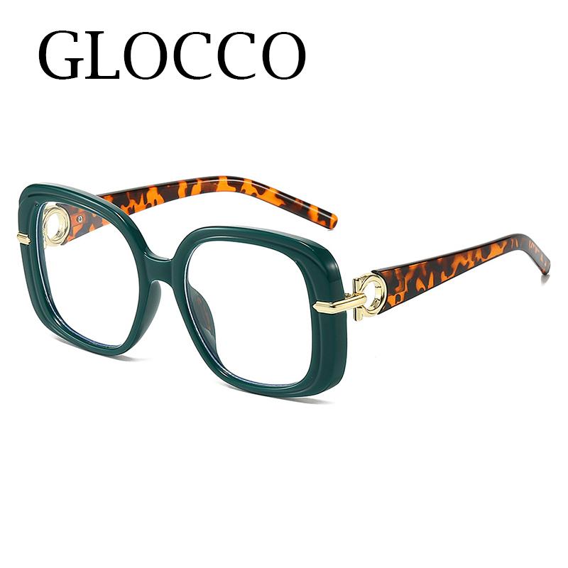 Elegant Green Square Reading Glasses Women Large Frame Presbyopia Eyeglasses Anti Blue Light High-Definition Eyewear