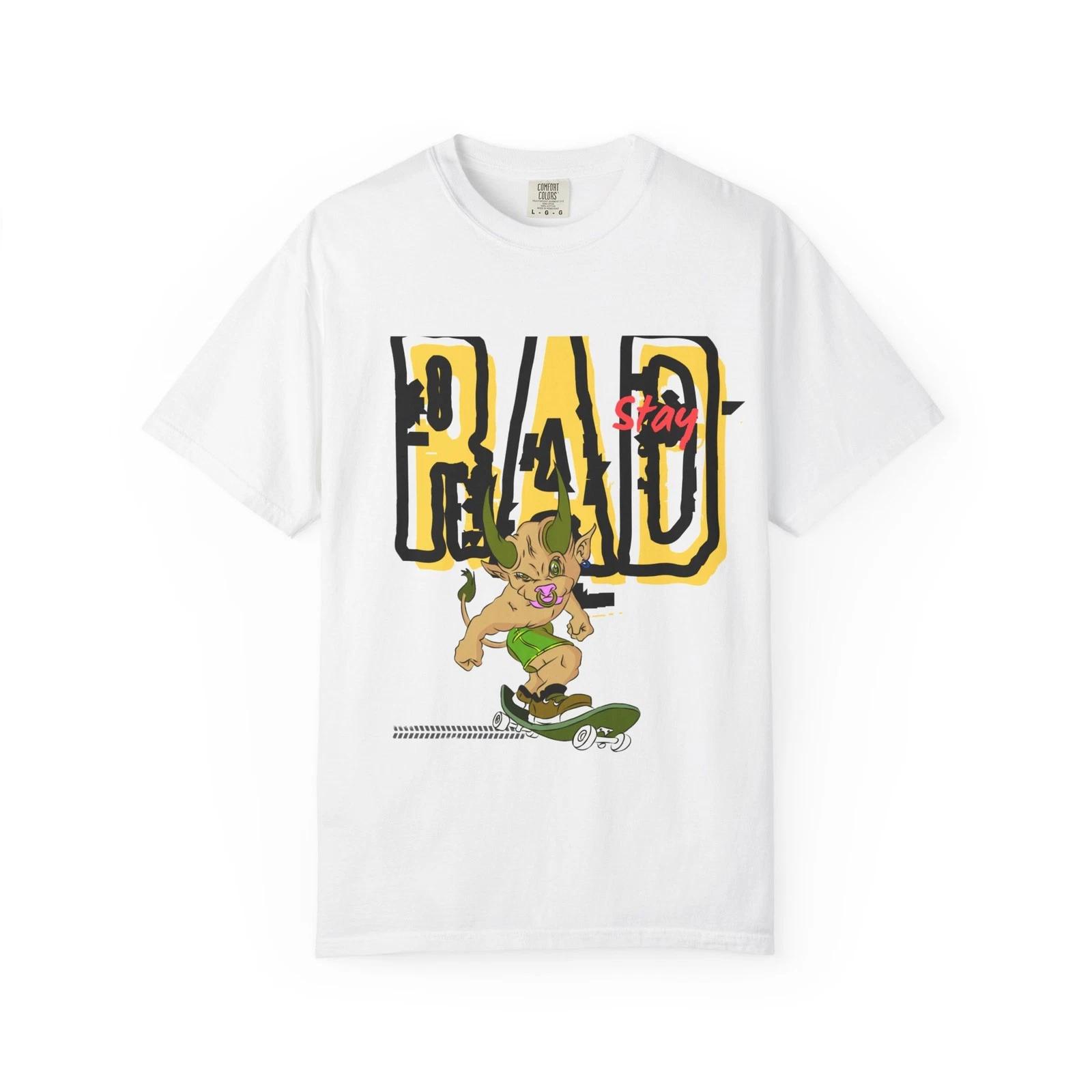 Rad Graphic Tee with Skateboard Design 4XL