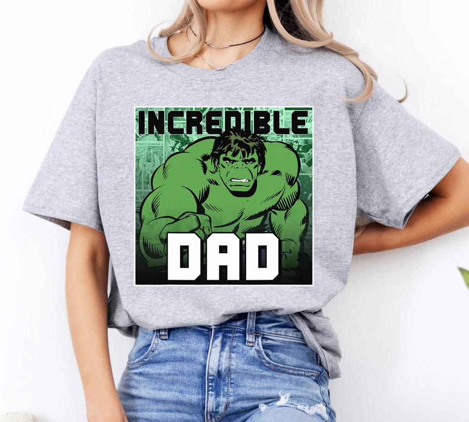Marvel Hulk Father s Day Incredible Dad Unisex Adult T-shirt Kid Tee 301030 S