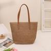 Simple Tote Bags New Women's Fashion Retro Grass Woven Bags Solid High Capacity Trend Versatile Lady Shoulder Bags Beach Bags