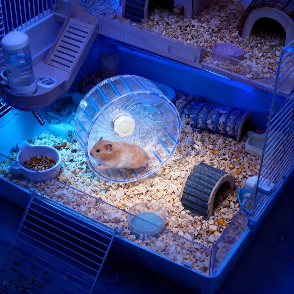 Silent Hamster Wheel Quiet Double Bearing Spinner Gerbil Small Animals Running Wheel for Mice Dwarf Animals Pets Cage