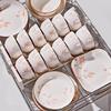 Nordic Ceramic Floral Underglaze Dinner Plates