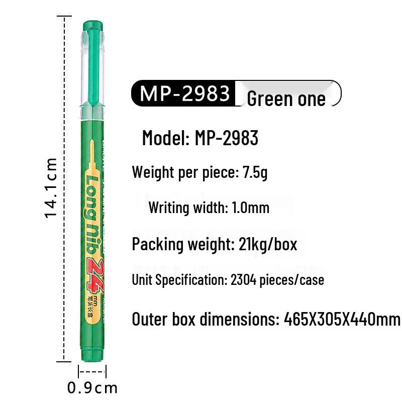 BaoKe 24mm Long Tip Quick-Dry Waterproof Engineering Marker Pen