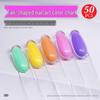 Oval Fan-Shaped Nail Art Color Chart, 50-Piece Swatch Display for Nail Polish Practice