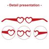 36pcs Valentine Day Heart Glasses Elegant Paper Eyeglasses Ornament for Party and Event Stylish Photography Props