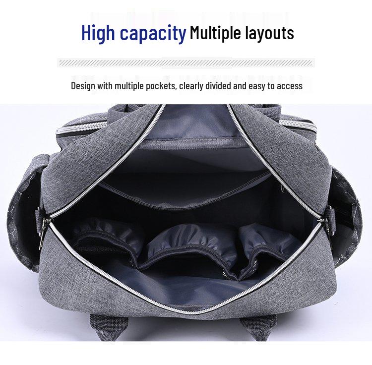 Large Capacity Multifunctional Maternity & Baby Crossbody Bag with Wet/Dry Separation