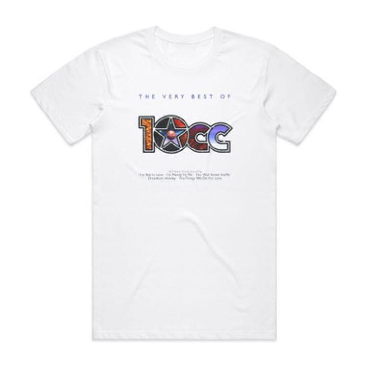 10cc The Very Best Of 10Cc 1 Album Cover T-Shirt White L918 M