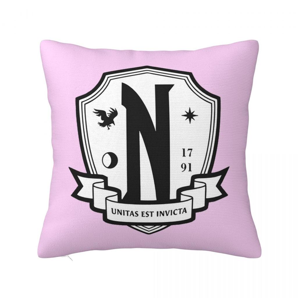 Nevermore Academy Crest (clean) Square Pillowcase Cushion Cover Pillow Case Throw Pillow Cover for Home Sofa Living Room