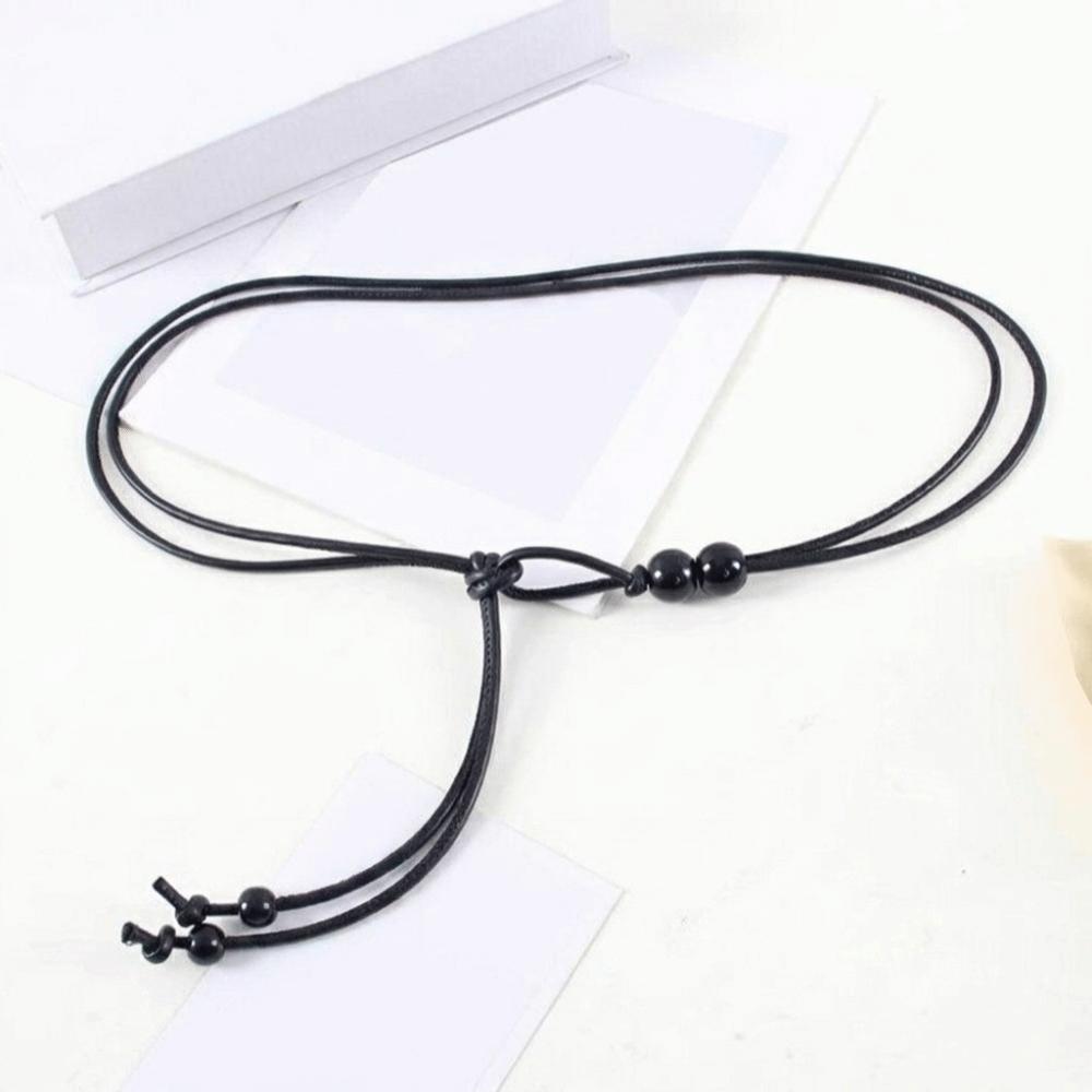 Slim Rope Waist Chain Adjustable Thin Belt Fashion Leather Waistband Jackets