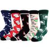 5 Pairs/Pack Men Funny Socks Casual Hip Hop Creative Cartoon Novelty Calcetines Hombre Street