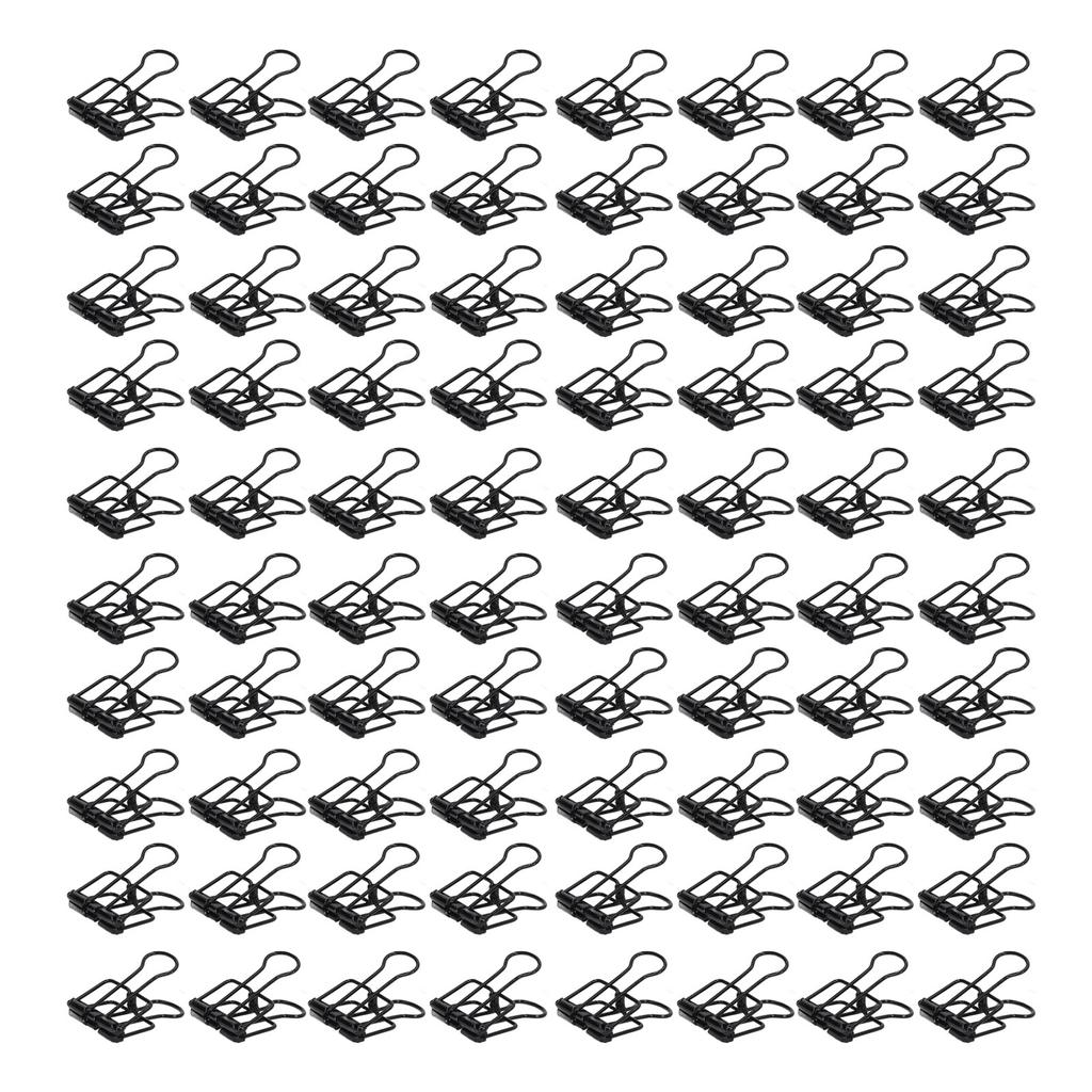 80Pcs Hollow  Clips 0.7in Sturdy Metal Hollow Out Strong Clamping Paper Clamps for Home Office